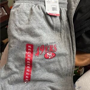 NFL 49ers mens Gray Joggers xl